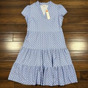 Jude Connally Women's‎ Size XXL Blue Circle Geo Bluebell Libby Midi Dress